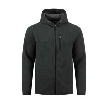 Weird Fish Lockie Full Zip Bonded Fleece Hoodie Washed Black Size 2XL