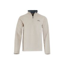 Weird Fish Newark Eco 1/4 Zip Grid Fleece Ecru Size 3XL