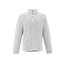 Weird Fish Stern 1/4 Zip Eco Macaroni Sweatshirt Ecru Size 2XL