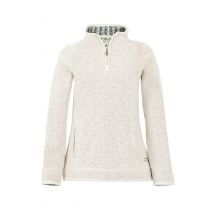 Weird Fish Aria 1/4 Zip Eco Macaroni Sweatshirt Ecru Size 10
