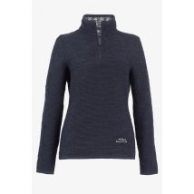 Weird Fish Aria 1/4 Zip Eco Macaroni Sweatshirt Navy Size 10