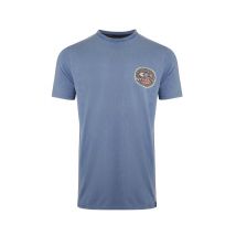 Weird Fish Laid Back Heritage Back Print Graphic T-Shirt Mid Blue Size M