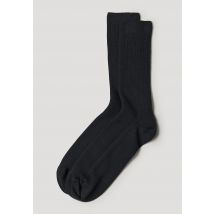 hessnatur Socke aus Bio-Baumwolle - schwarz Größe 36/37