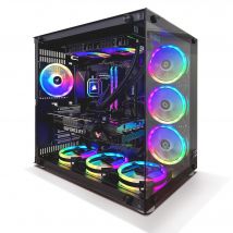 PC Gamer Stream - NVIDIA GeForce RTX 4060 8 Go (Modèle en fonction du stock) - MSI PRO H610M-G DDR4 - Xigmatek Aquarius Plus - Noir (7 ventilos)