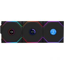 Lian Li UNI Fan TL 120 LCD Wireless Pack de 3 - Noir