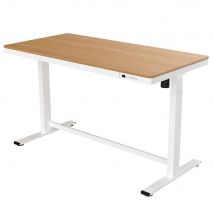 Elektrisch verstelbaar bureau / thuiswerkplek - 140x70 cm - Whitewash