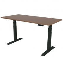 Elektrisch verstelbaar bureau - 160x80 cm - Dual motor - Zwart / Donke