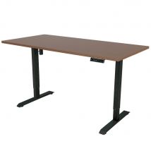 Elektrisch verstelbaar bureau - 160x80 cm - Single motor - Zwart / Don