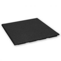 Rubber tegel 20 mm - 50 x 50 cm - Zwart