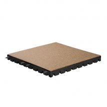 Rubber tegel met pen- en gat verbinding EPDM - Beige - 50x50 cm â€“ 45mm