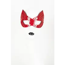 Rood leer Luxe Masker & OogMasker van Fräulein Kink