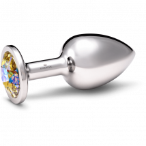Rosebuds™ | Verzwaarde Metalen Buttplug | RVS Kristal L