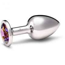 Rosebuds™ | Verzwaarde Metalen Buttplug | RVS Kristal L