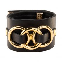 Asche & Gold | Beatrice Single Handboei | Design Armband | Zwart Maat L