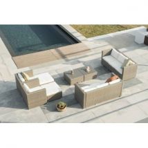 Kiefergarden - Muebles de Jardín Conjuntos Sofá Jardín Los Ángeles Deluxe 10 Plazas Ratán sintético