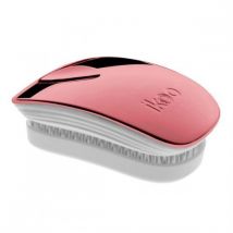 Ikoo Pocket Black Rose Metallic Hairbrush Rose White
