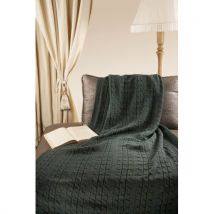 Nord Snow Triple Cable Style Merino Wool Blanket - Electric