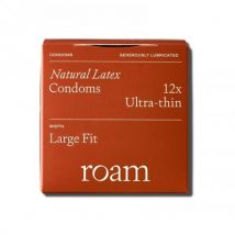Roam Natural Latex Ultra-Thin Condoms Large Fit 12 pcs.