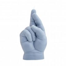 CandleHand Baby Crossed Fingers Candle Grey
