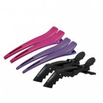 HH Simonsen Carbon & Crocodile Hair Clips Pack 6 pcs