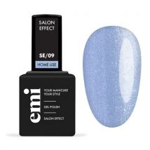 E.Mi E.MiLac Salon Effect Gel Nail Polish 09 Blue with Glitter