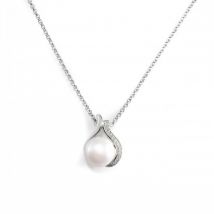 Nilly Silver Necklace With Pearl Pendant (Ag925) KS666484