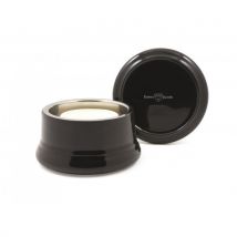 Edwin Jagger Porcelain Shaving Bowl with Lid Black