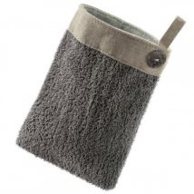 Hydrea London Sisal + Unbleached Linen SPA Mitt Grey