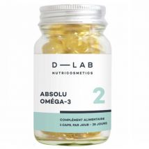 D-LAB Nutricosmetics Absolu Oméga-3 Pure Omega-3 Food Supplement 1 Month