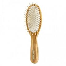 TEK Elite Big Oval Olive Wood Hairbrush Light