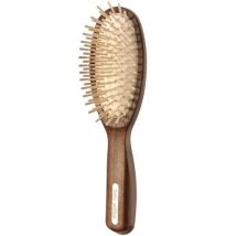 TEK Elite Big Oval Olive Wood Hairbrush Dark