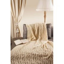 Nord Snow Honeycomb Style Merino Wool Blanket Yellow