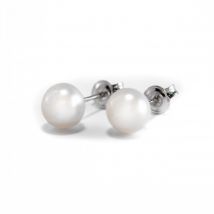 Nilly Silver Earrings With Pearls (Ag925) White 9mm