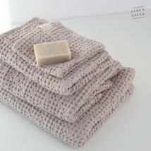 Linen Tales Powder Linen & Cotton Honeycomb Waffle Towel 100x140cm
