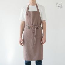 Linen Tales Linen Chef Apron Ashes of Roses