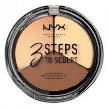 NYX Professional Makeup 3 Steps to Sculpt Face Sculpting Palette Light