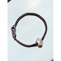 Trollbeads Rose Quartz Sterling Silver Bracelet with Soft Wind of Change Lock 18cm