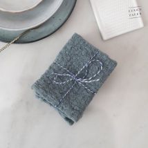 Linen Tales Linen Dishcloth Set of 2 Blue Fog