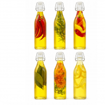 Clip Top Preserve Bottles 500ml - Set of 6 - Clear