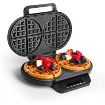 Waffle Maker with Large Non-Stick Plates - Black