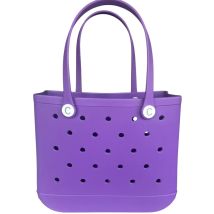 Medium CrocBagg Tote - Dark Purple