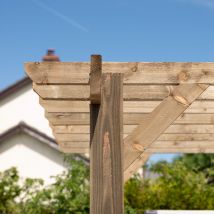 Wooden Pergola - Flat and Open Roof - Red / 300kg / 2.4cm / 3cm