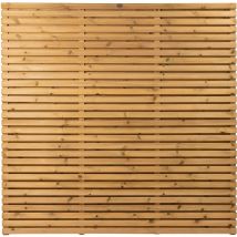 Ruby Ready Planed Double Sided Slatted Panel - Brown / 1.2m