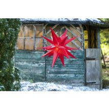 roter kleiner LED Stern 18 Zacker 25 cm DecoTrend Sterntaler - faltbar, für innen und aussen mit Trafo