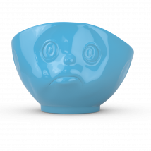 Schmunzel Schale schmollend außen Blau weiß 500ml