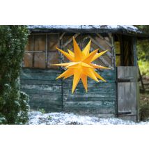 gelber Medium LED-Stern Decotrend Sterntaler 40 cm 18 Zacker - für innen und außen
