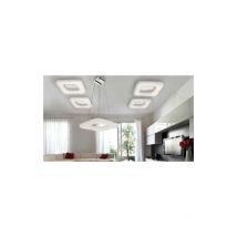 DONUT SQUARE TOP 60 CCT REMOTE LED 84W Plafonnier Design carré blanc