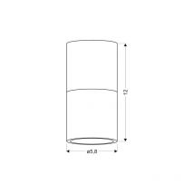 Spot en saillie design apparent TUBA 12 GU10 - noir / or