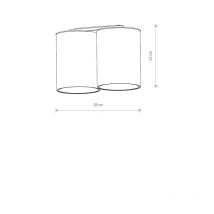 Spot en saillie design apparent EYE TONE II 2xGU10 - blanc