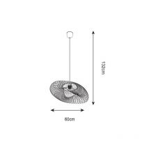 Suspension luminaire design Action ALICE E27 - noir